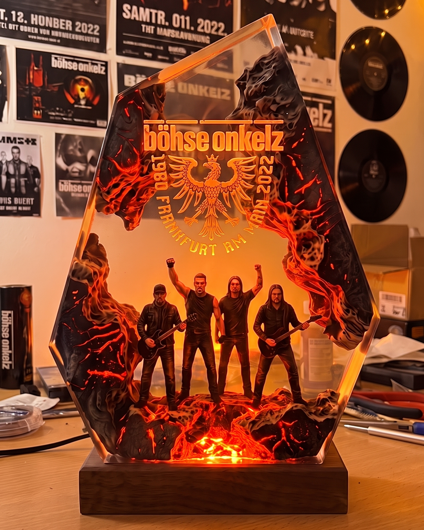 Rock ’n’ Roll Resin Lampe